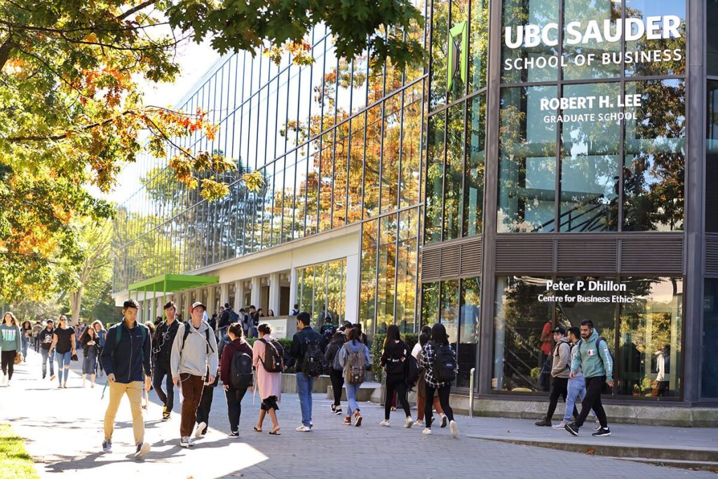 best business schools in canada - university of british columbia ubc sauder school of business